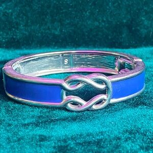 Lia Sophia Cerulean ‘Azure’ blue metal bracelet with infinity like design